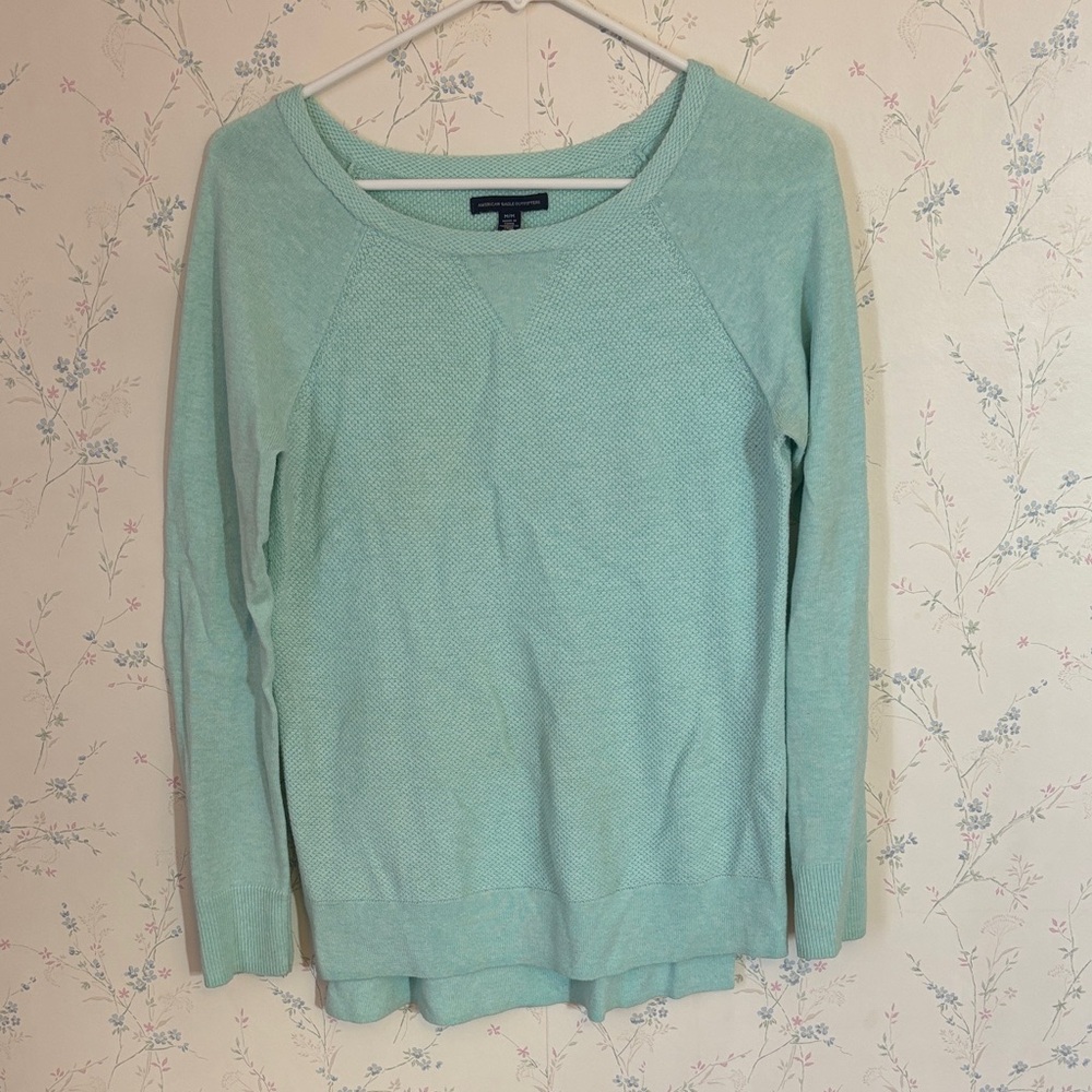 American Eagle Outfitters Light blue/green Knit Top
